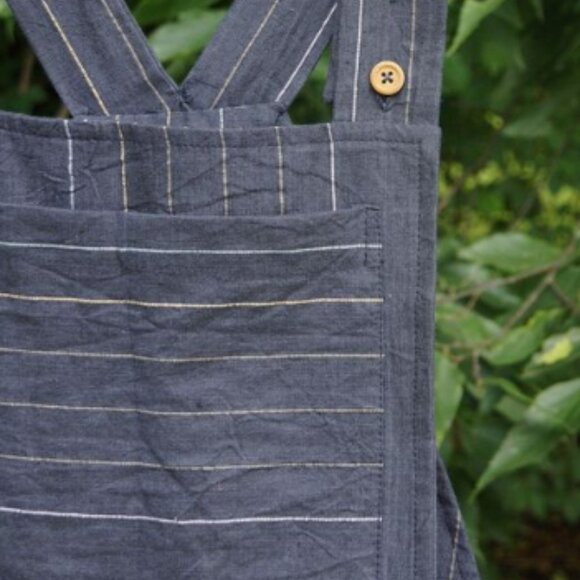 LIZ ALIG Handwoven Cotton Overalls in Dark Navy - Picture 7 of 13